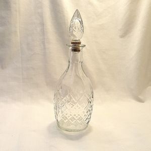 Vintage Glass Wine Canister.  Clear. With stopper. London. Ontario.